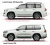 Toyota Land Cruiser (15–) Комплект накладок переднего и заднего бамперов EXECUTIVE. Цвет белый перламутр